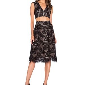 BCBGMaxAzria Tyrah Black Lace Two Piece Dress Women’s Size 6